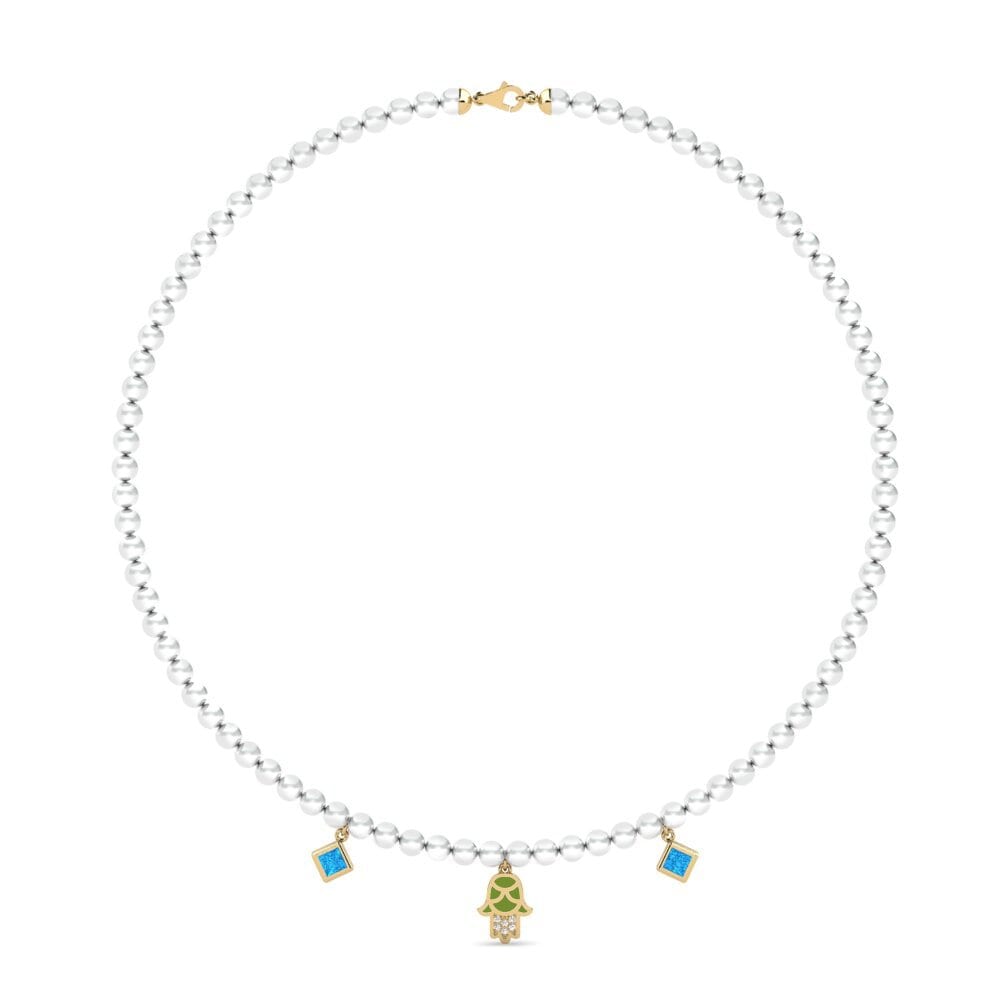 Topacio azul Collar de Mujer Milinzi