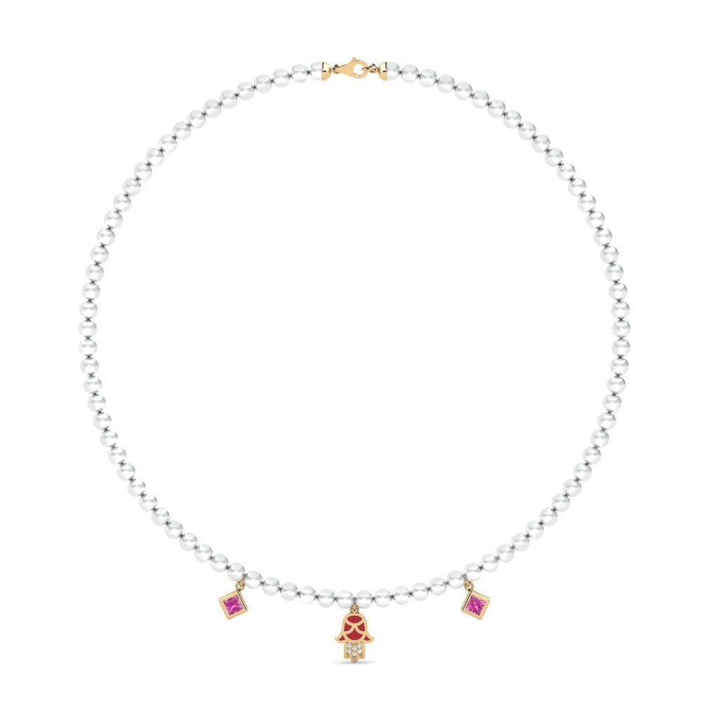 Topacio Rosa Collar de Mujer Milinzi