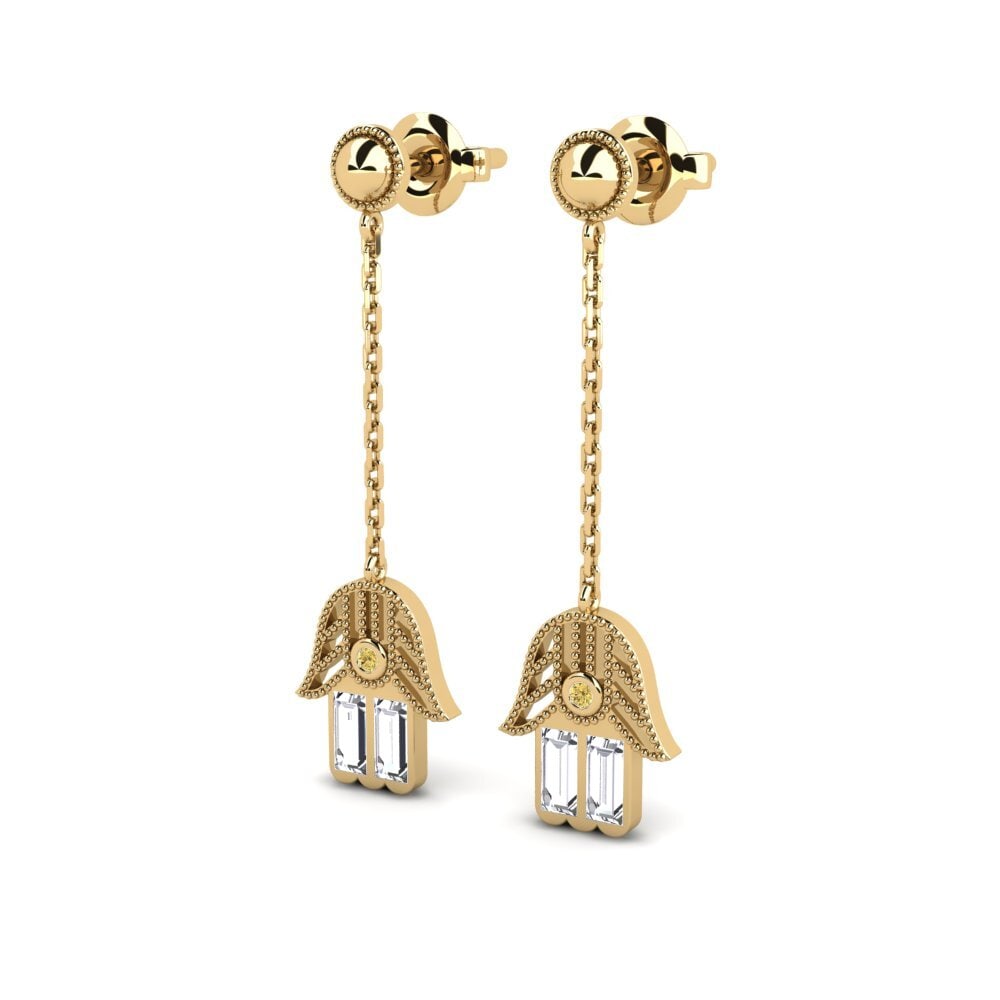 Diamante Giallo Orecchino da donna Mirenne