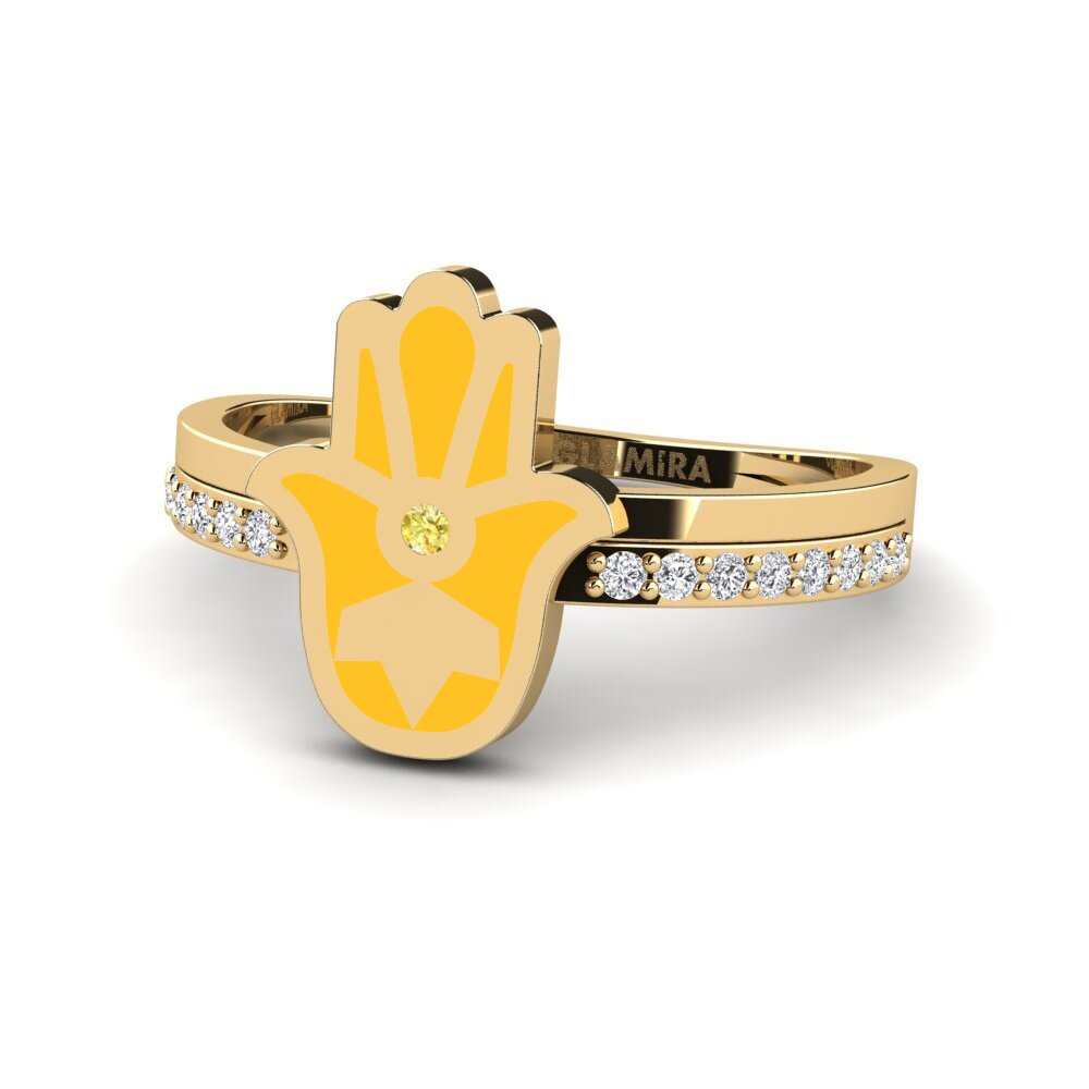 Gelber Saphir Ring Muhofiz