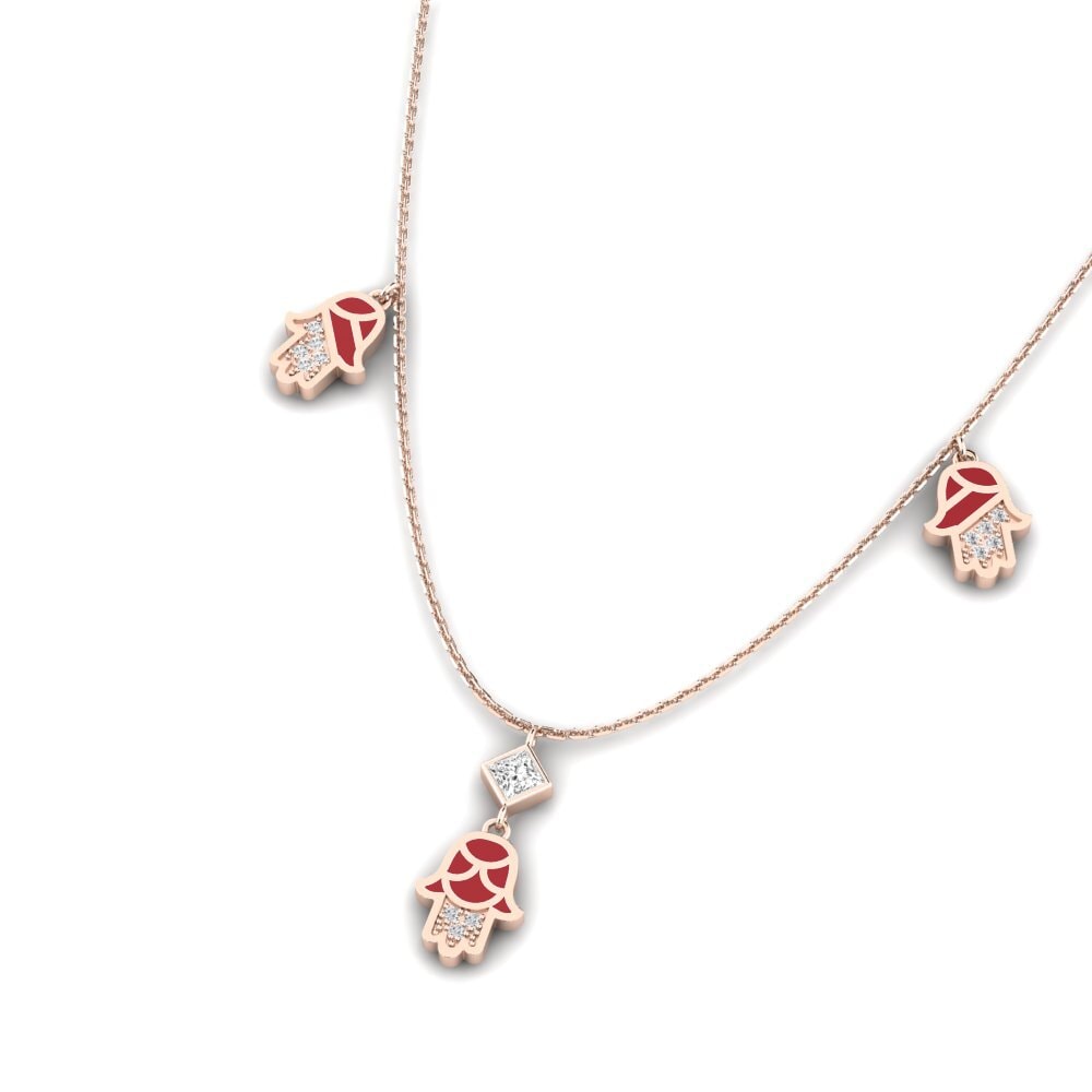 14k Oro Rosa Collar de Mujer Ndoba