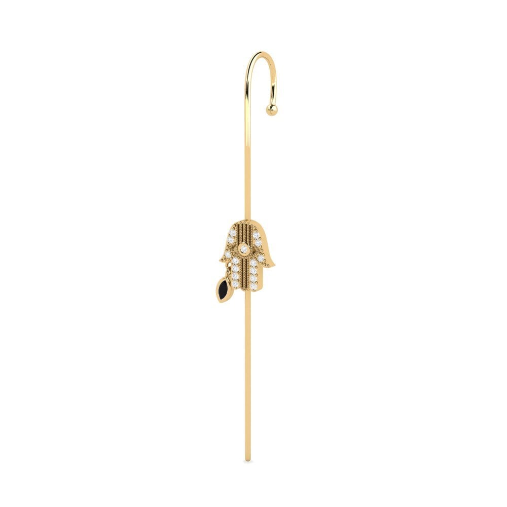 Zwarte Saffier Oorpiercing Orabelle