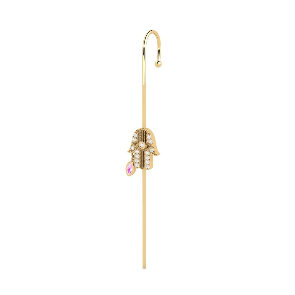 Đá Sapphire Hồng Xỏ khuyên tai Orabelle