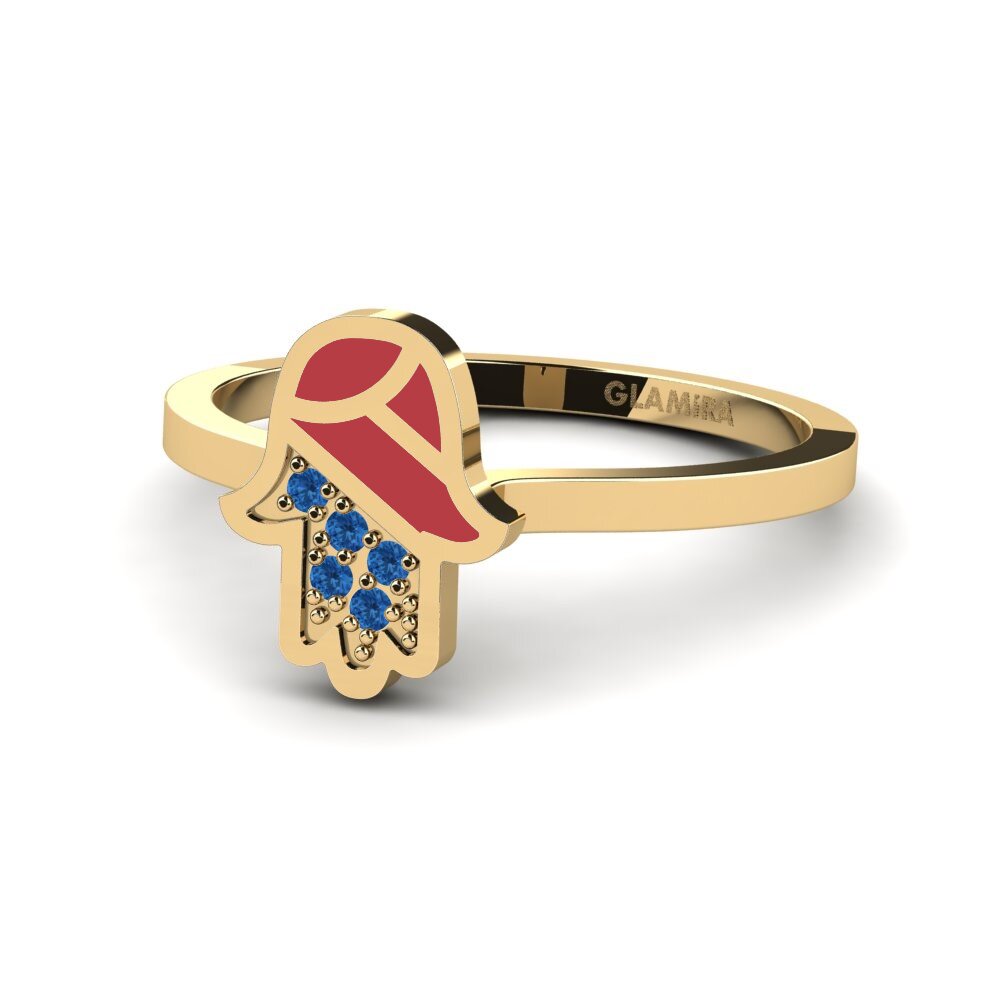 Circonita Azul Oscuro Anillo Pelindung