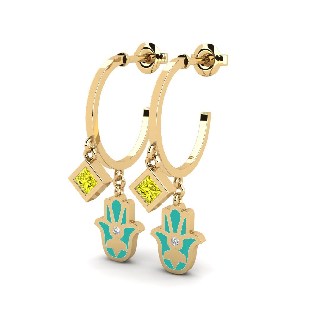 Yellow Diamond Women's Earring Potentia