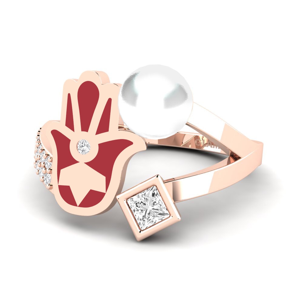 14k Oro Rosa Anillo Poverenje