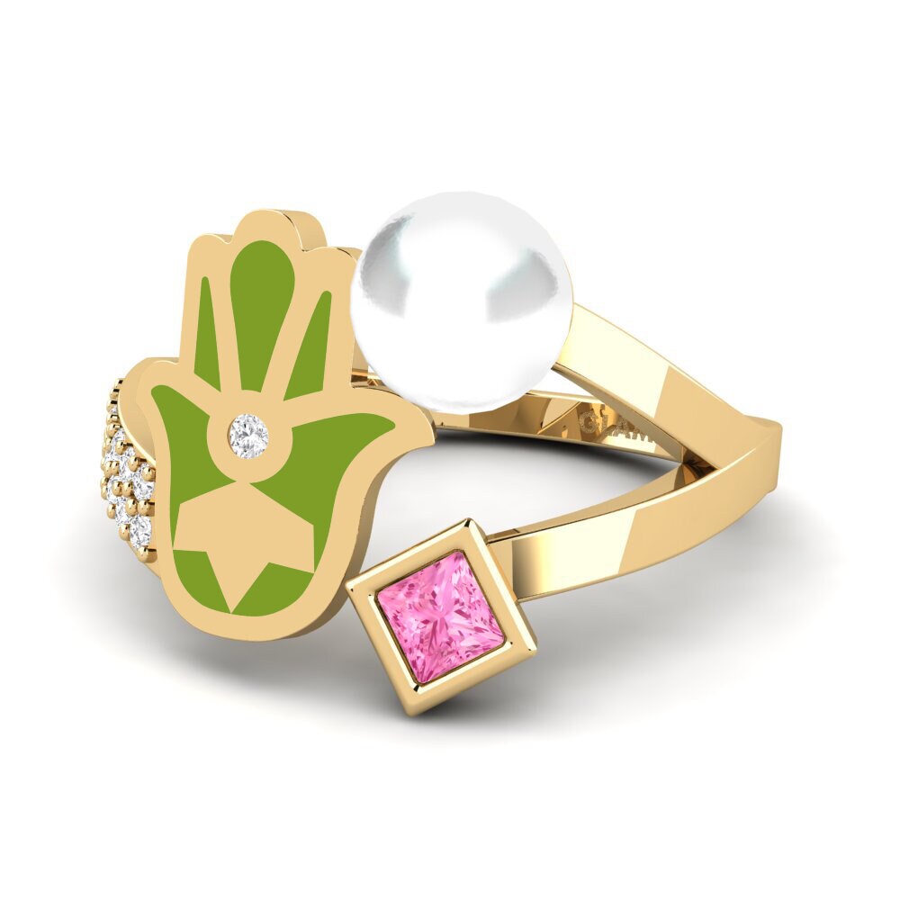Zafiro Rosado Anillo Poverenje