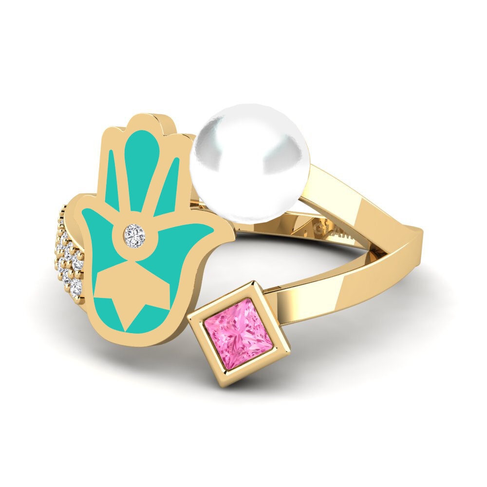 Princesa Zafiro Rosado Anillo Poverenje