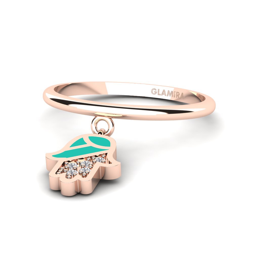 14k Oro Rosa Anillo Prutegge