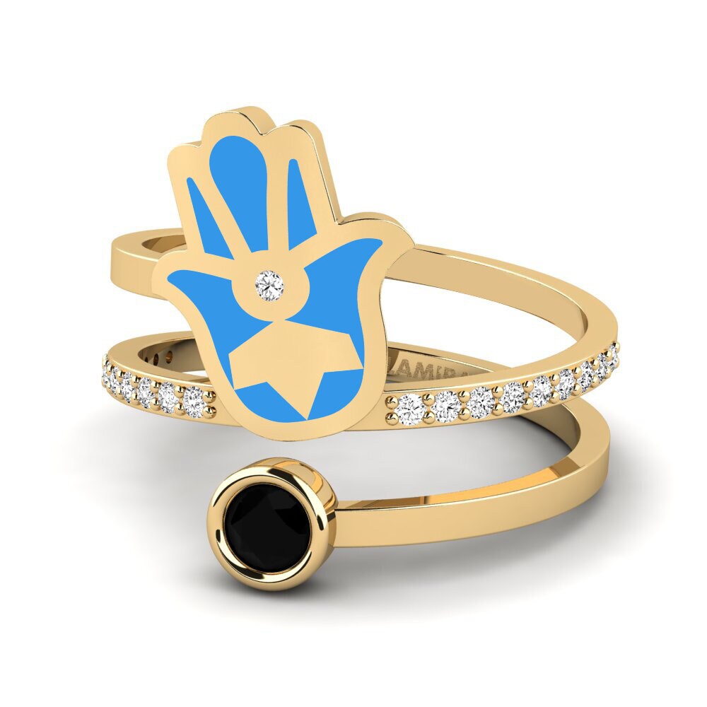 Schwarzer Onyx Ring Puipui