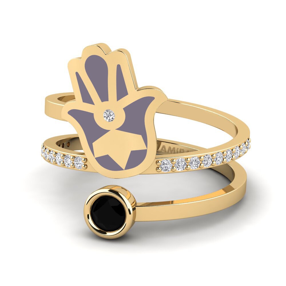 Schwarzer Saphir Ring Puipui