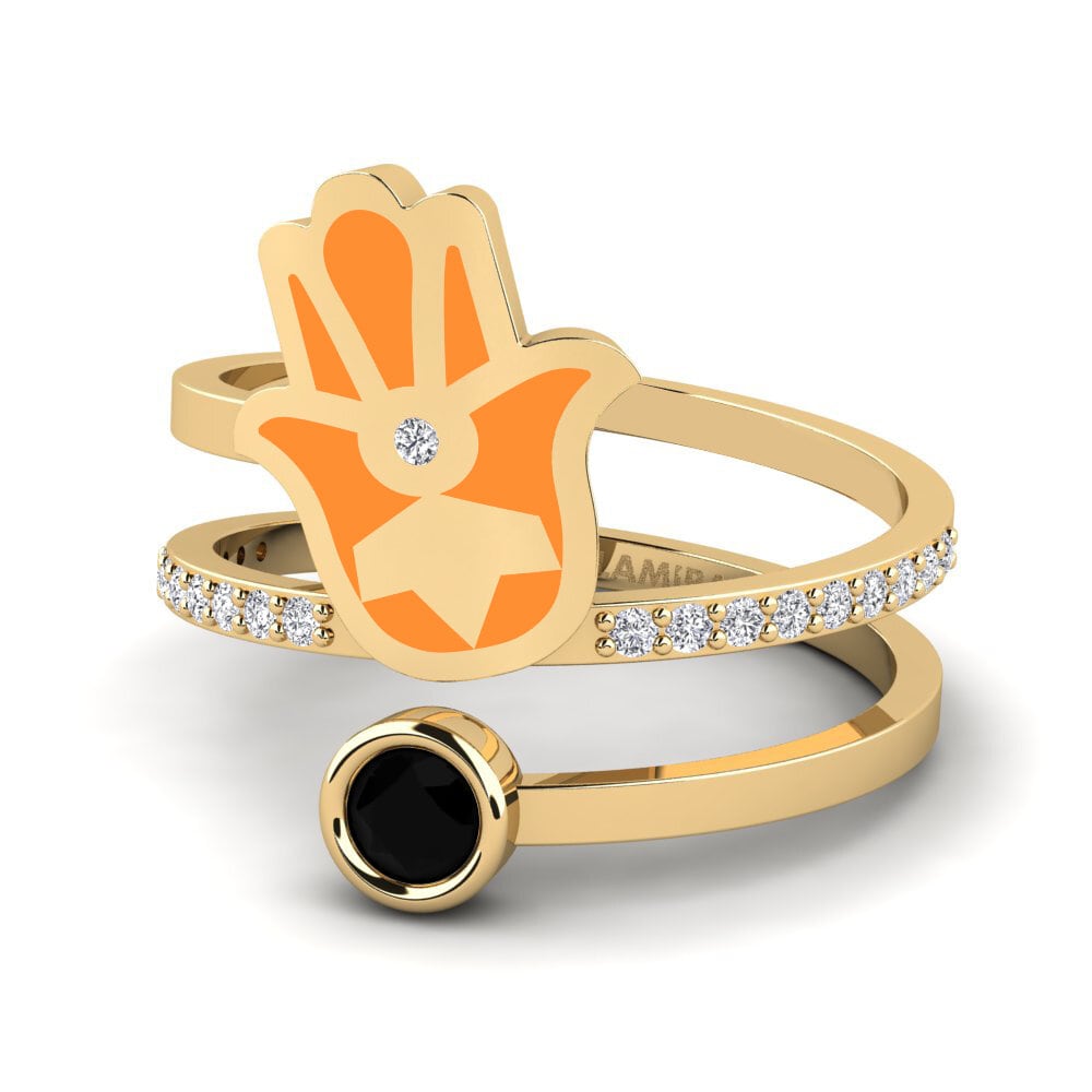 Zafiro negro Anillo Puipui