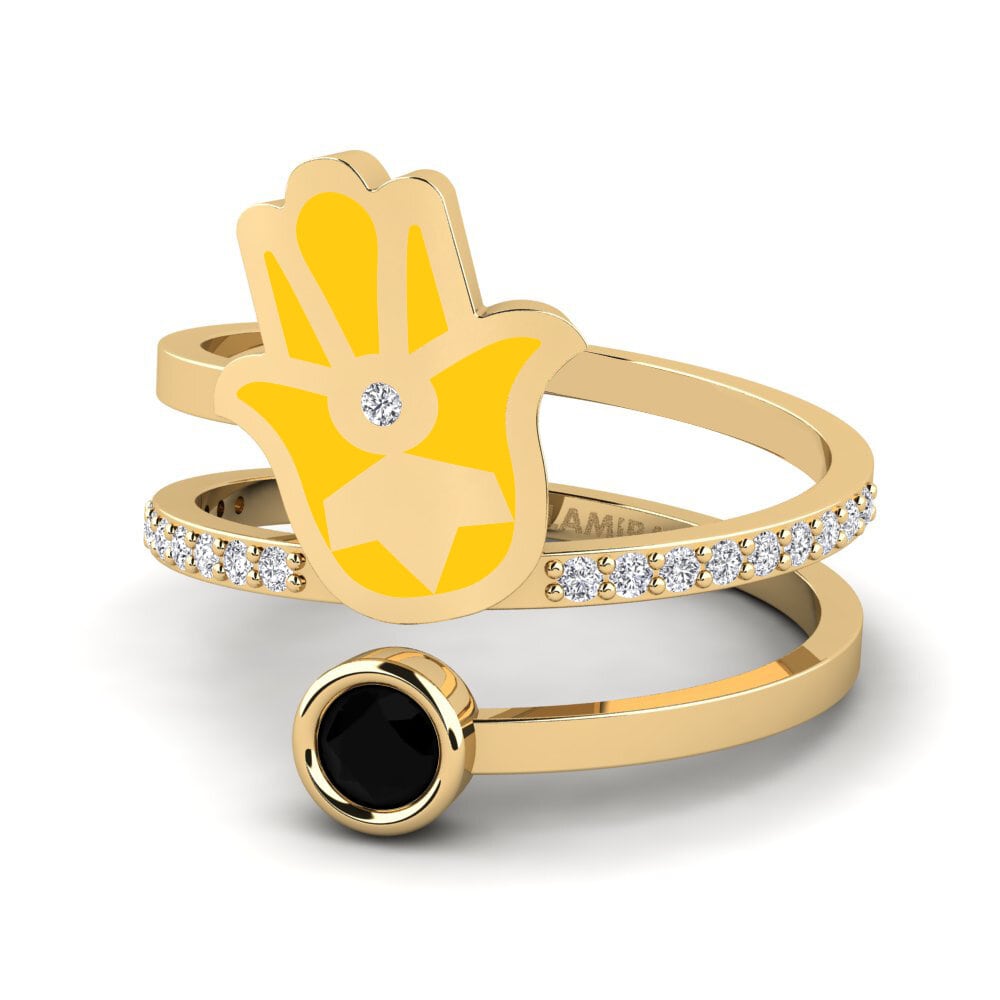 Schwarzer Saphir Ring Puipui