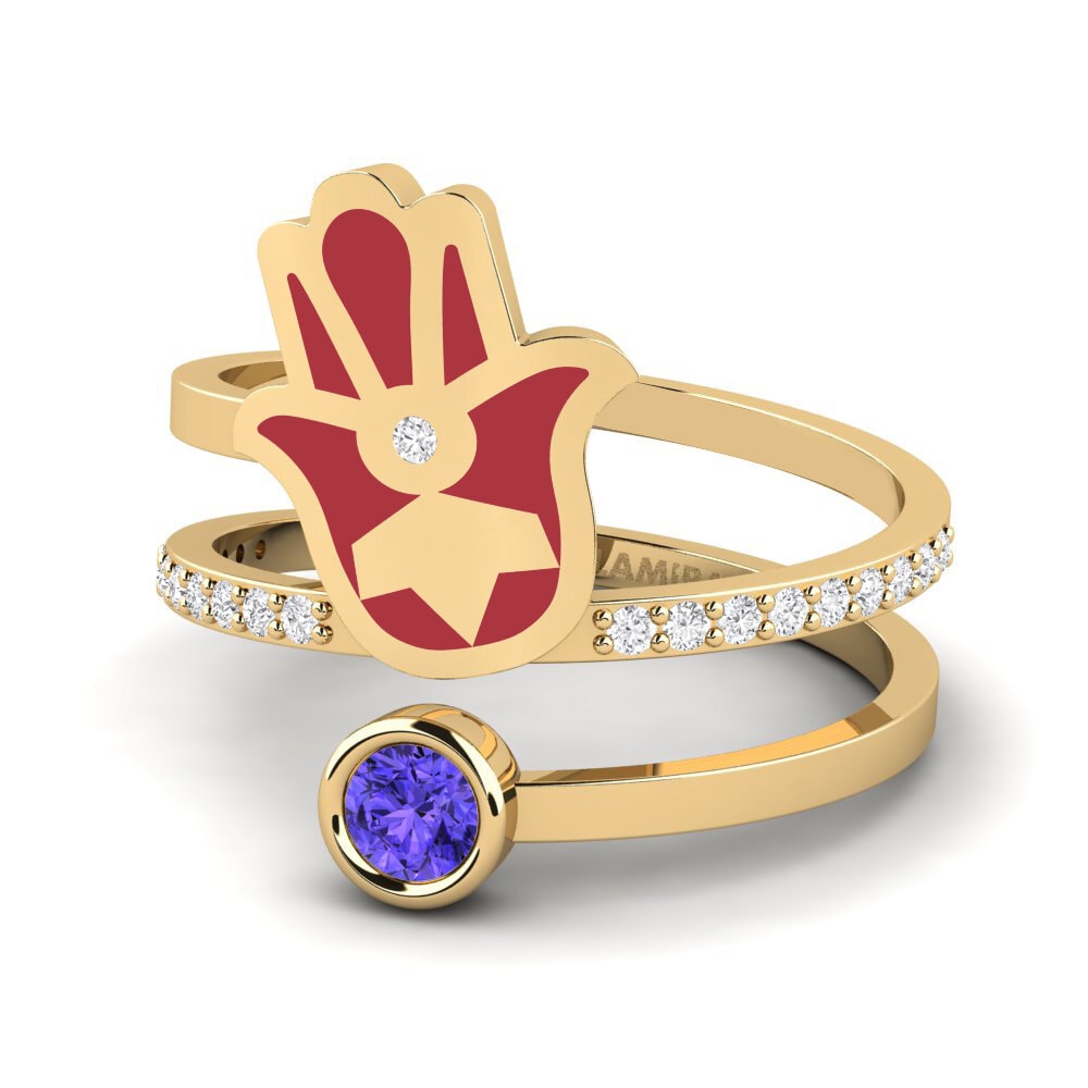Anillos Tanzanita Hamsa