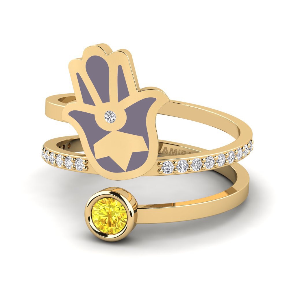 Gelber Saphir Ring Puipui