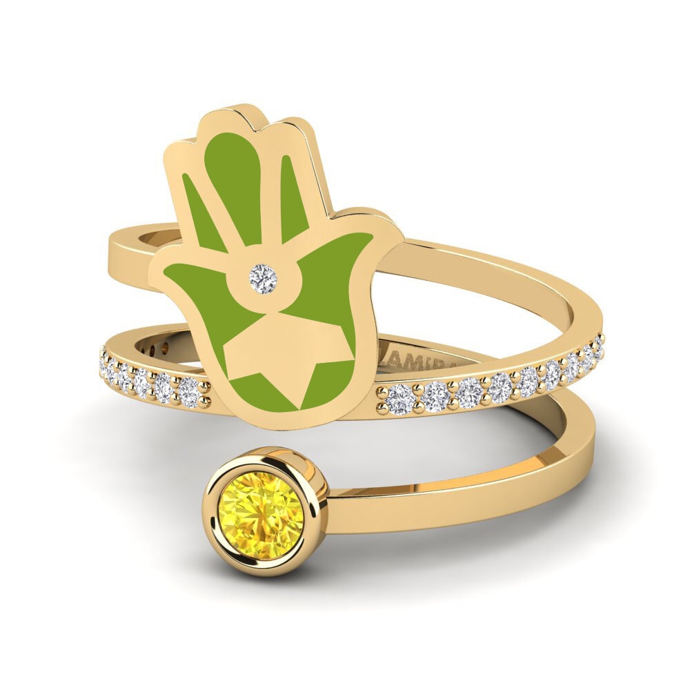 Gelber Saphir Ring Puipui