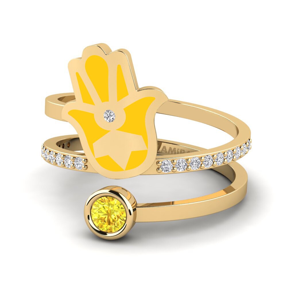 Gelber Saphir Ring Puipui