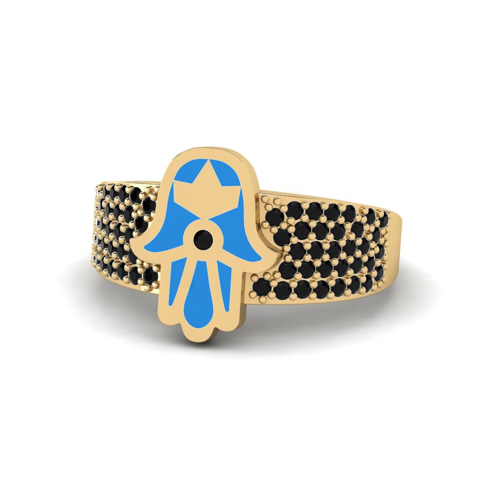 Schwarzer Onyx Ring Pushtetin