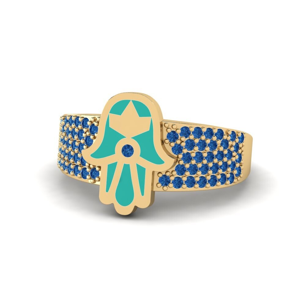 Dark Blue Zirconia Ring Pushtetin