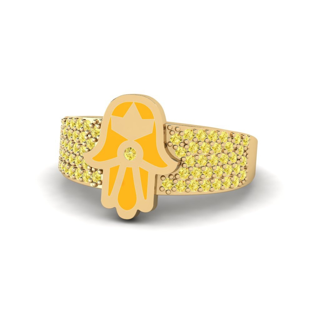 Gelber Saphir Ring Pushtetin