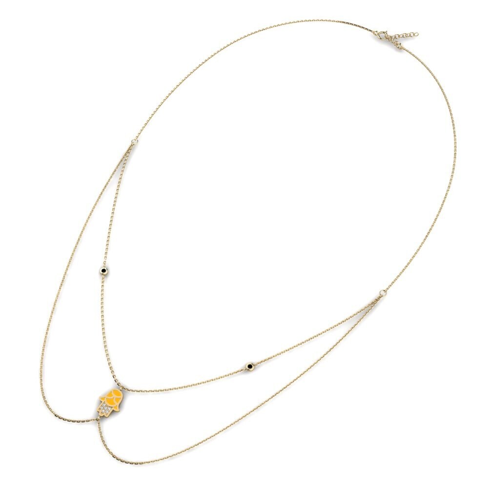 Diamante Negro Collar de Mujer Pwoteksyon