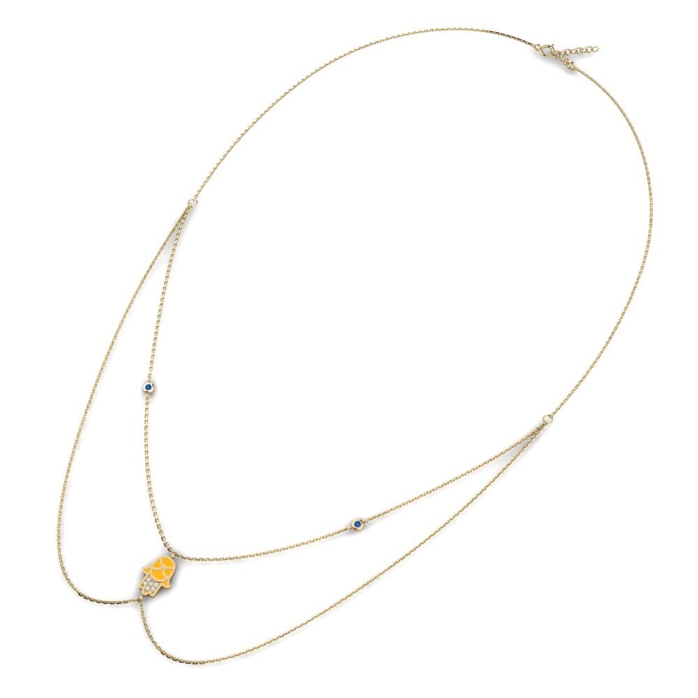 Circonita Azul Oscuro Collar de Mujer Pwoteksyon