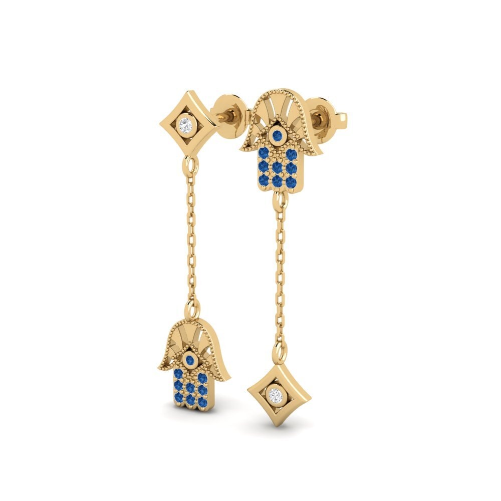 Donker Blauwe Zirkoon Dames Oorbellen Rieka