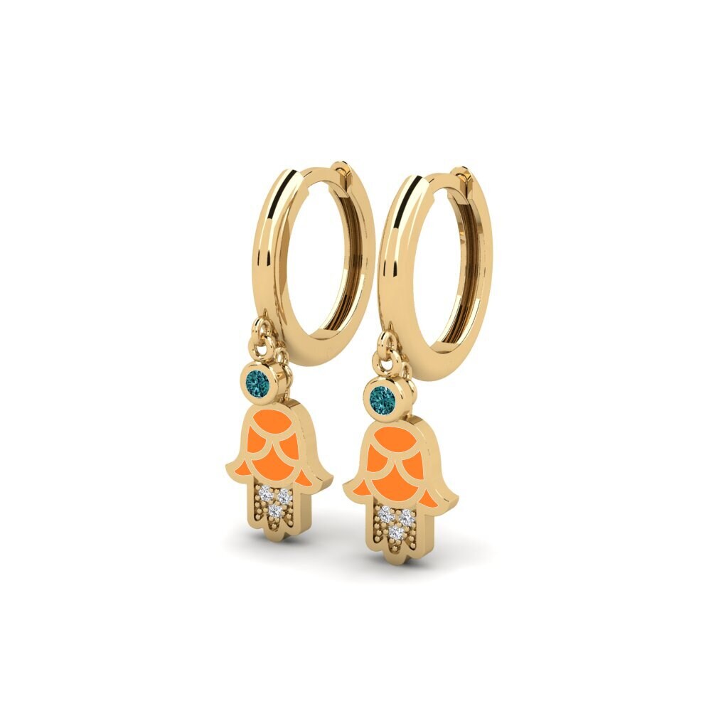 Blauer Diamant Damen ohrring Shakti
