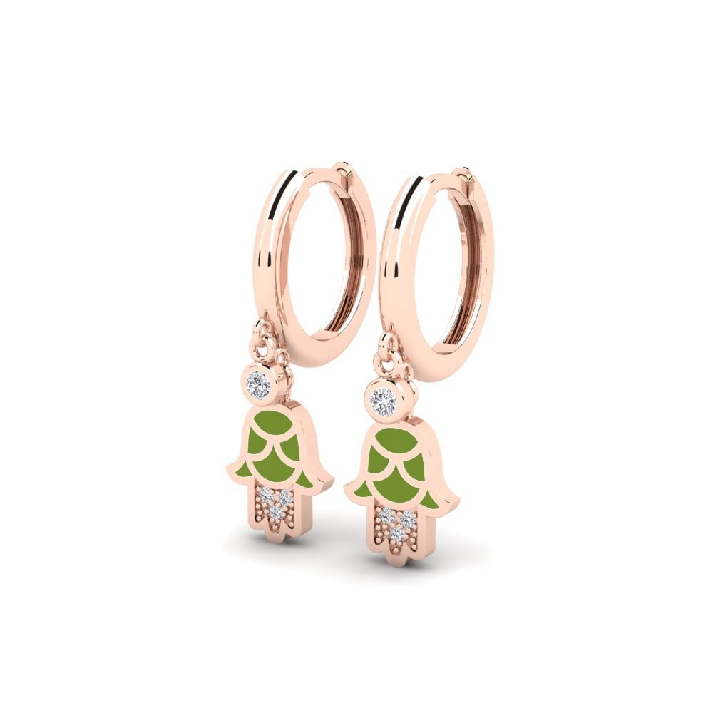 18k Oro Rosa Pendiente de mujer Shakti