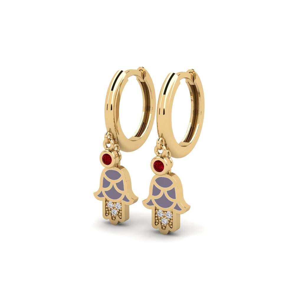 Red Zirconia Women's Earring Shakti