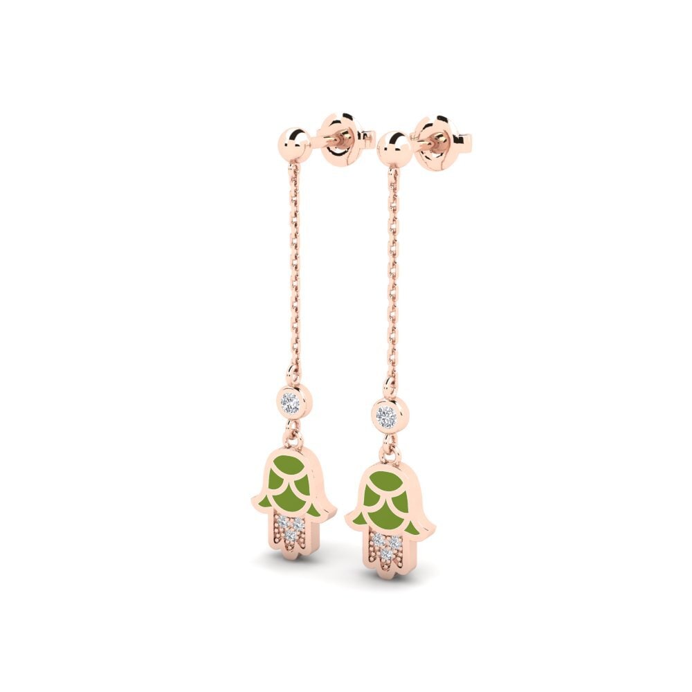 18k Oro Rosa Pendiente de mujer Snaga