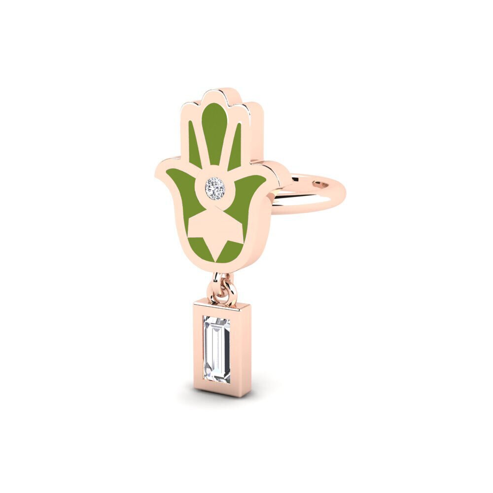 18k Oro Rosa Pendiente de mujer Swerte