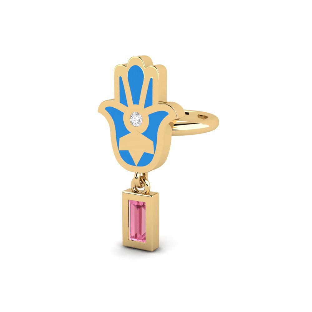 Đá Sapphire Hồng Bông tai nữ Swerte