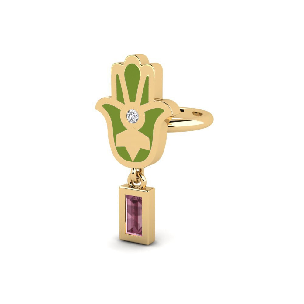 Rhodolite Garnet Women's Earring Swerte