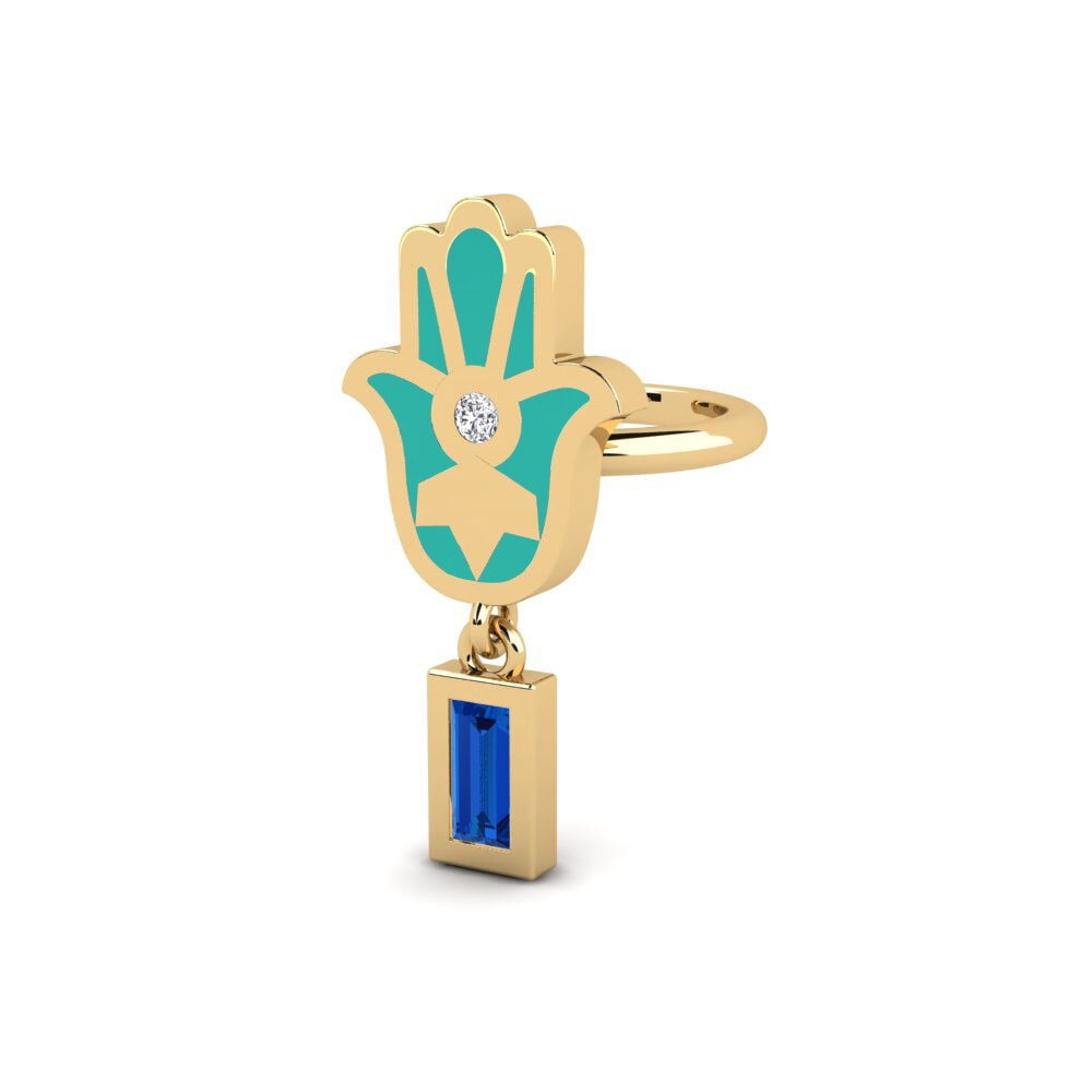 Dark Blue Zirconia Women's Earring Swerte