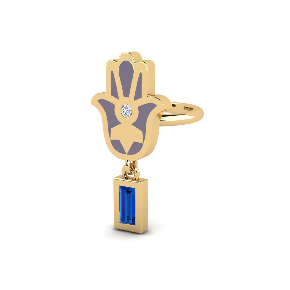 Dark Blue Zirconia Women's Earring Swerte