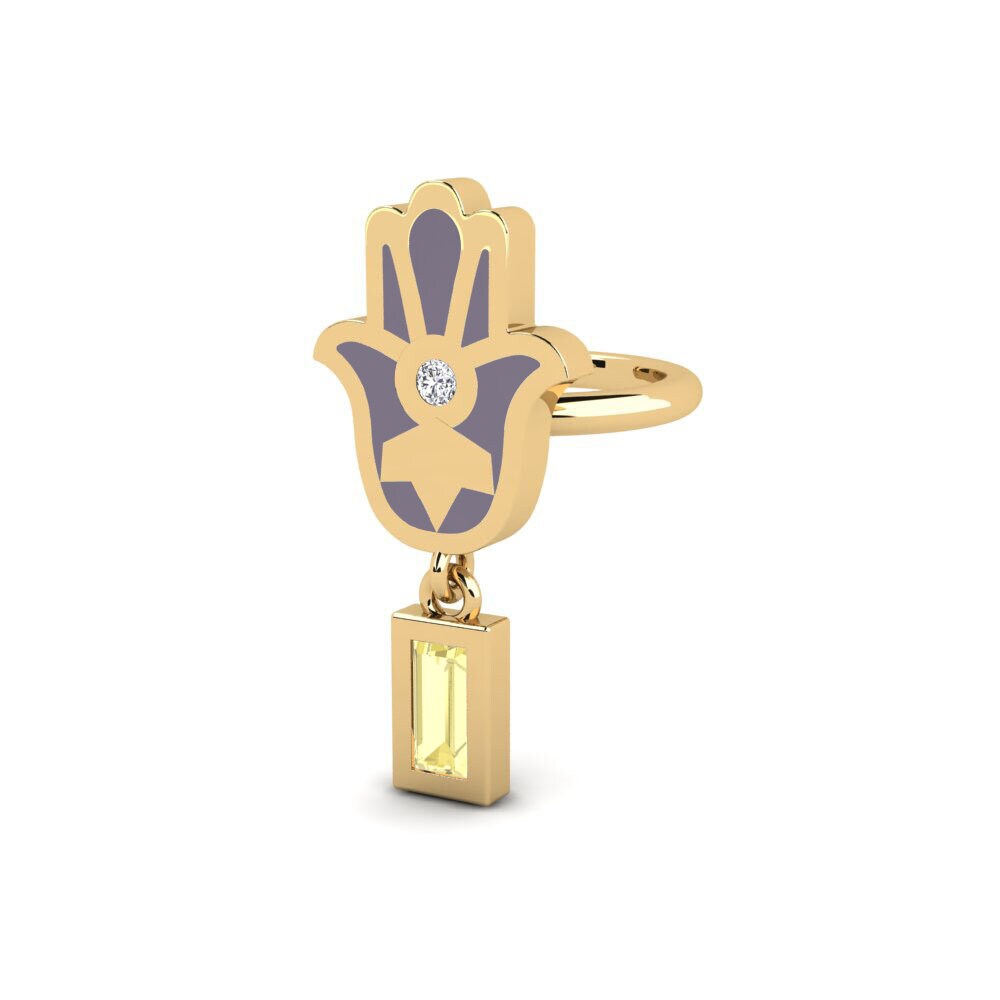 Yellow Sapphire Women's Earring Swerte