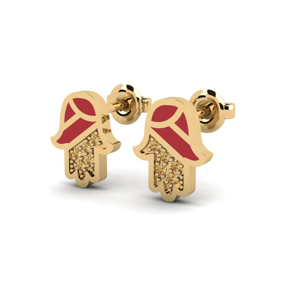 Brown Diamond Women's Earring Tehoa