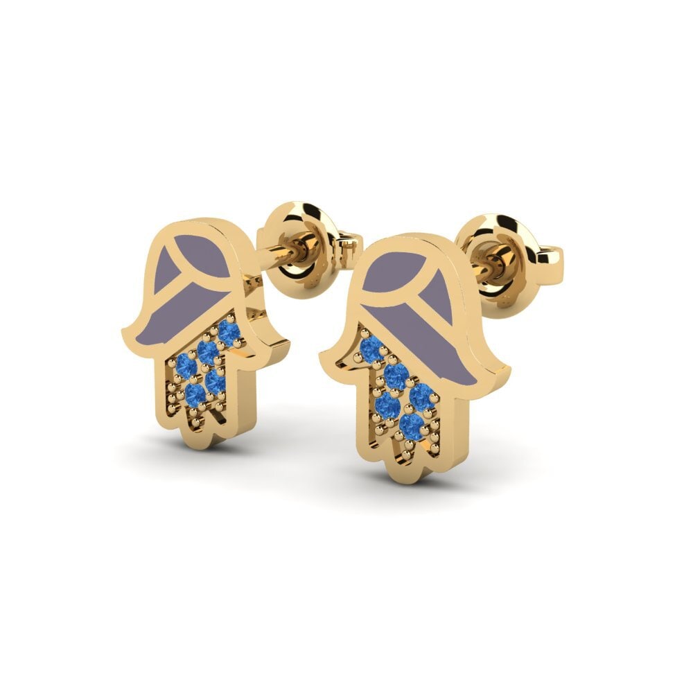 Dark Blue Zirconia Women's Earring Tehoa