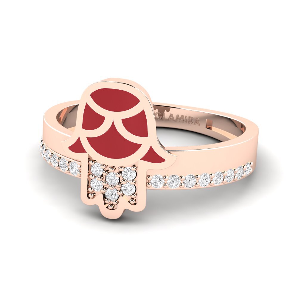 14k Oro Rosa Anillo Tekelakayi