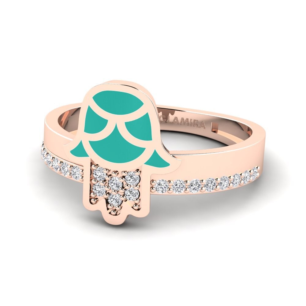 14k Oro Rosa Anillo Tekelakayi