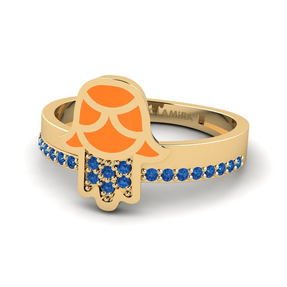 Dunkelblauer Zirkonia Ring Tekelakayi
