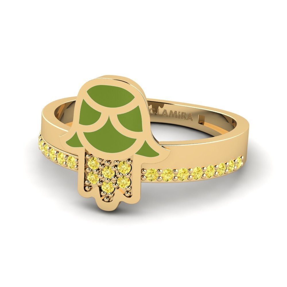 Gelber Saphir Ring Tekelakayi