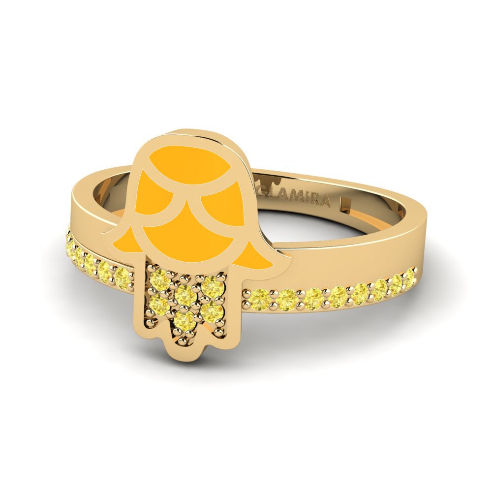 Gelber Saphir Ring Tekelakayi