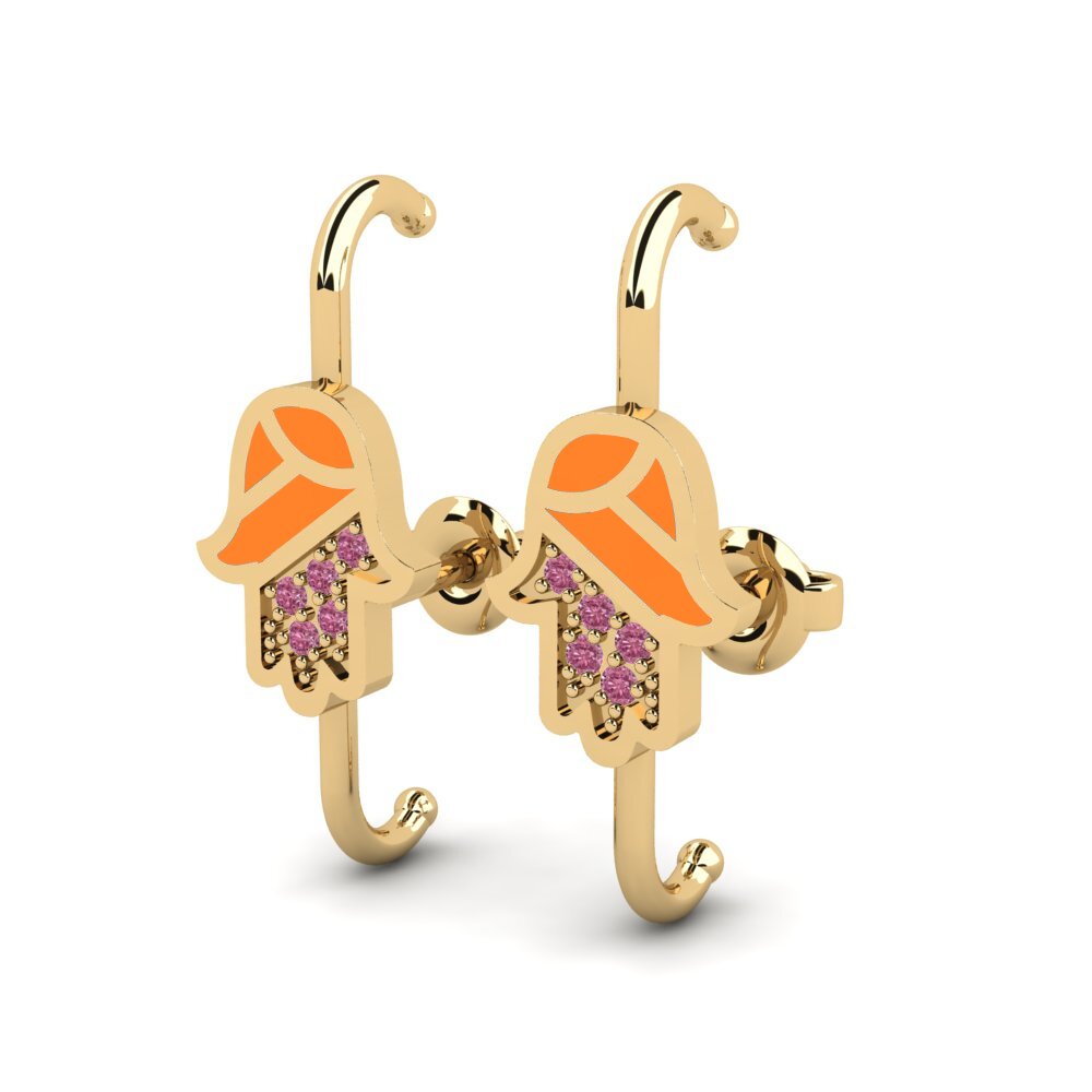 Rhodolite Garnet Women's Earring Turtas