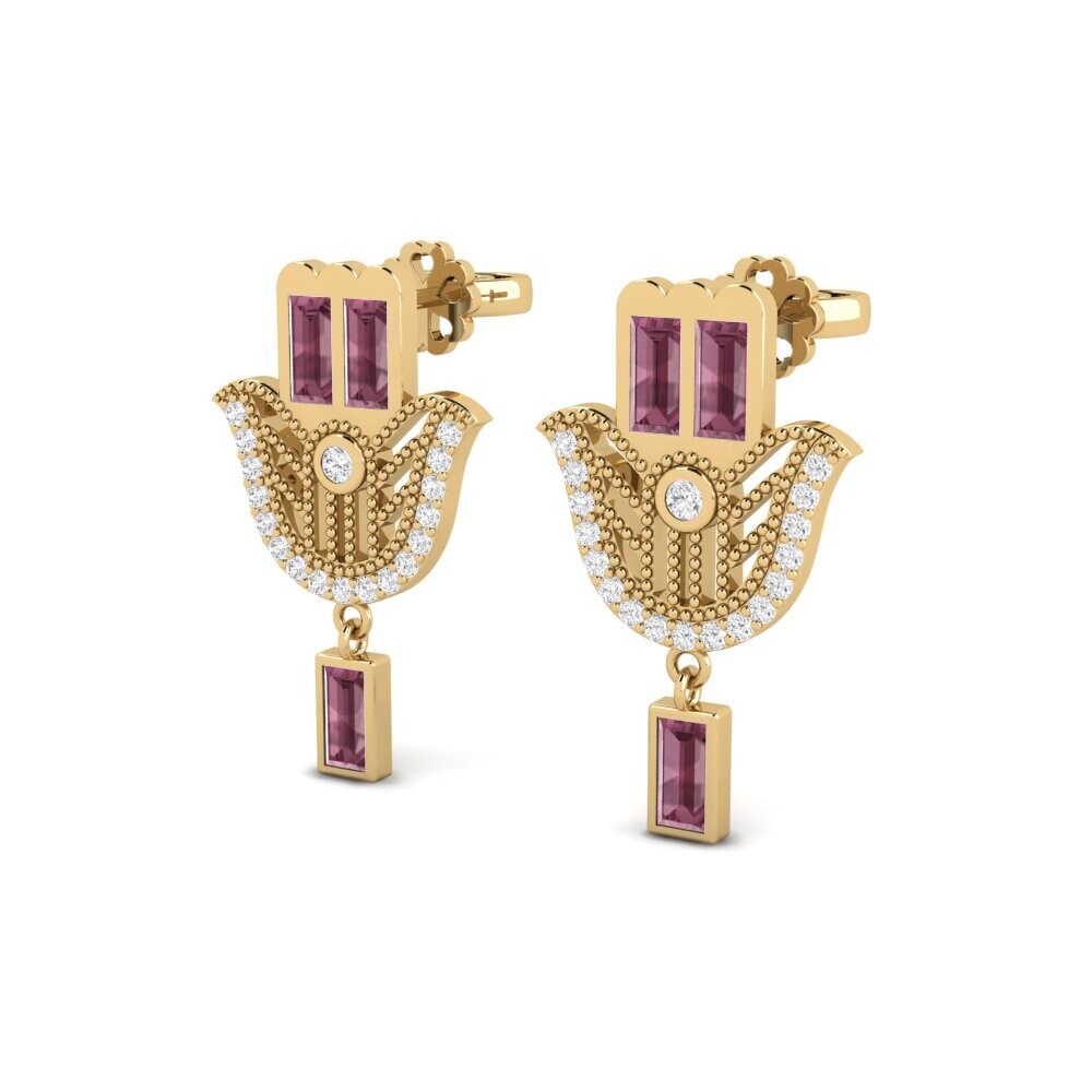Rhodolite Garnet Women's Earring Uporstva