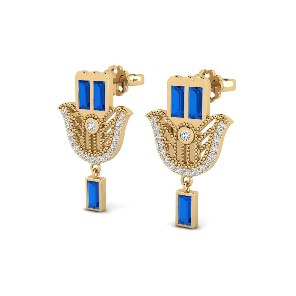 sapphire-zirconia ต่างหู Uporstva