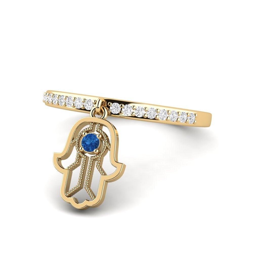 Circonita Azul Oscuro Anillo Valsigna