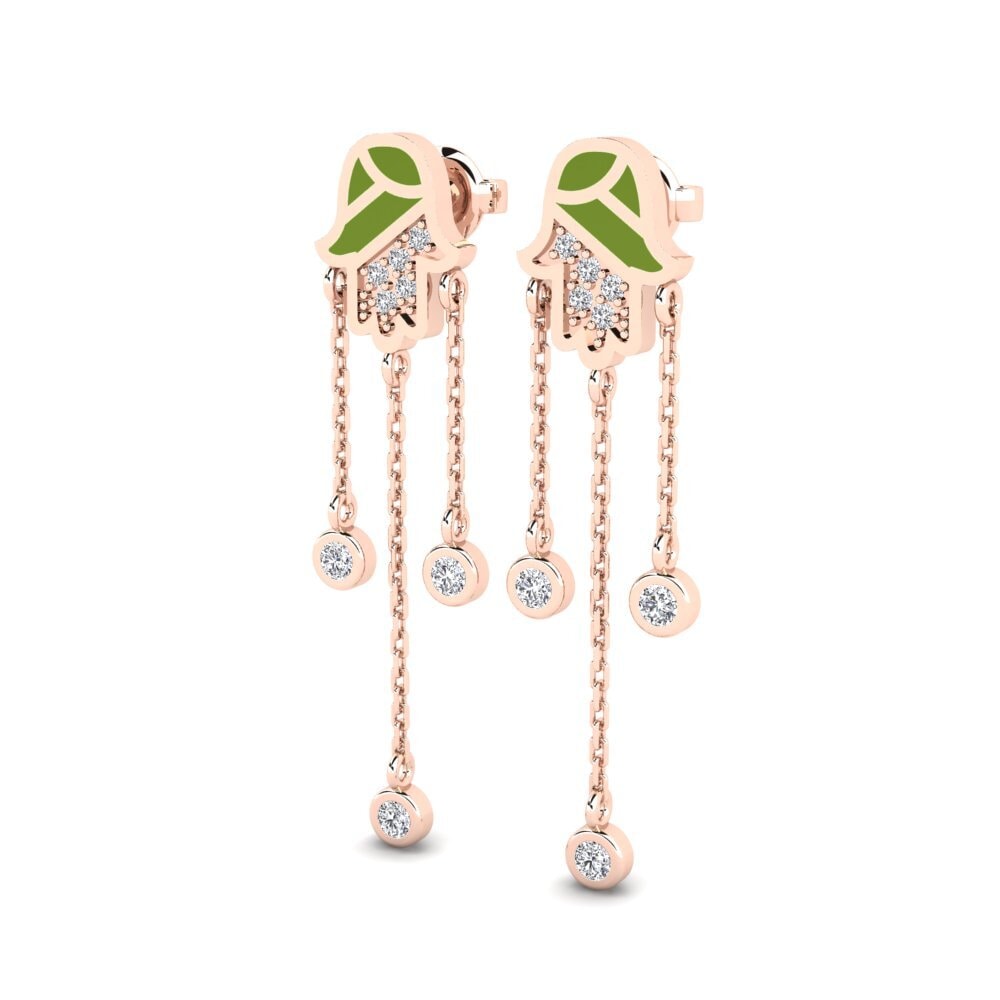 18k Oro Rosa Pendiente de mujer Varandus