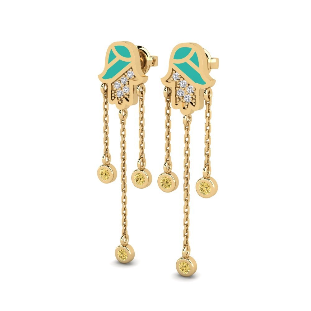 Yellow Diamond Women's Earring Varandus